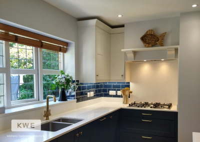Bespoke Hunton Hartforth Blue and Porcelain kitchen in Winchmore Hill 9